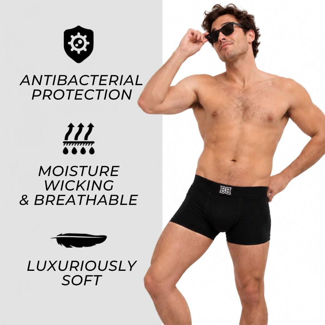 Black BamBaw 5-Pack Boxer Shorts