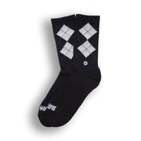 Argyle Black/White Socks