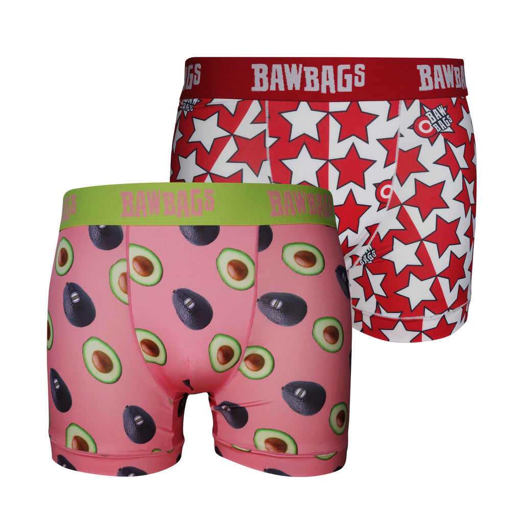 Cool De Sacs Valais and Avocado 2-Pack of Technical Boxer Shorts