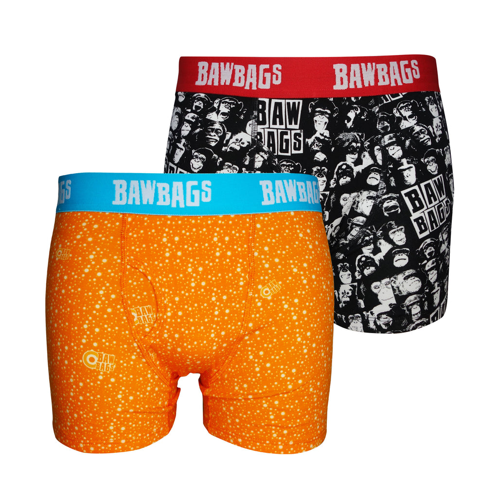 Monkeys Redux and Bubbles 2-Pack of Cotton Boxer Shorts