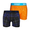 Dark Tartan and Bubbles 2-Pack of Cotton Boxer Shorts