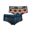 Women's Cool De Sacs Rainbaw 2.0 and Enduro Tartan 2-Pack of Technical Underwear