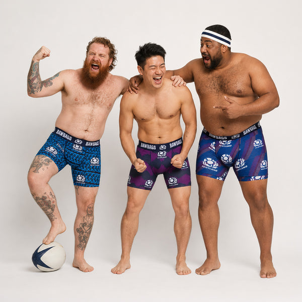 Cool De Sacs Scotland Rugby Front Row 3-Pack Technical Boxer Shorts