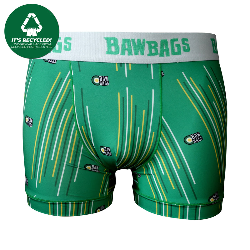 Men’s Green Team Technical Boxer Shorts - Bawbags