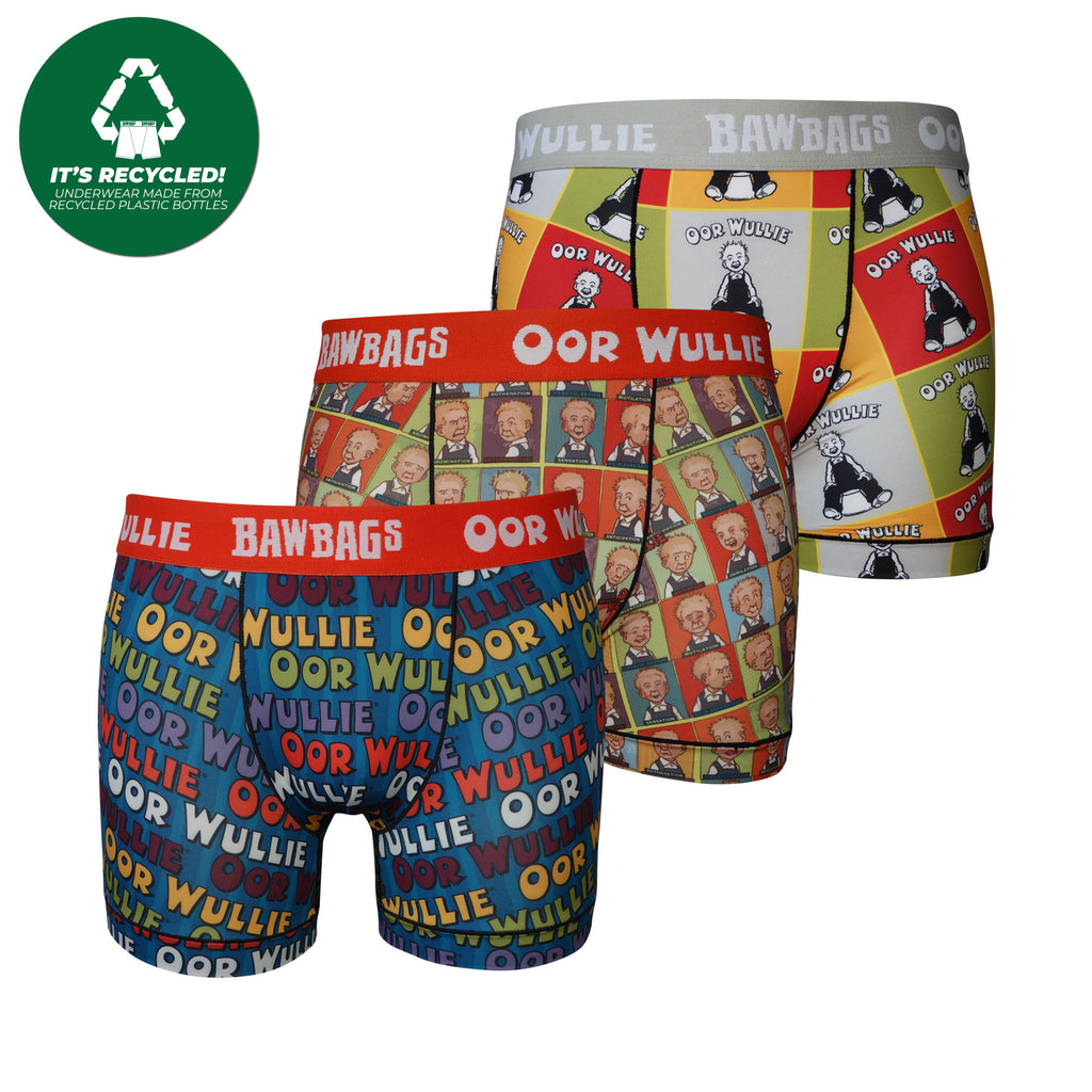 Cool De Sacs Oor Wullie 3-Pack Technical Boxer Shorts