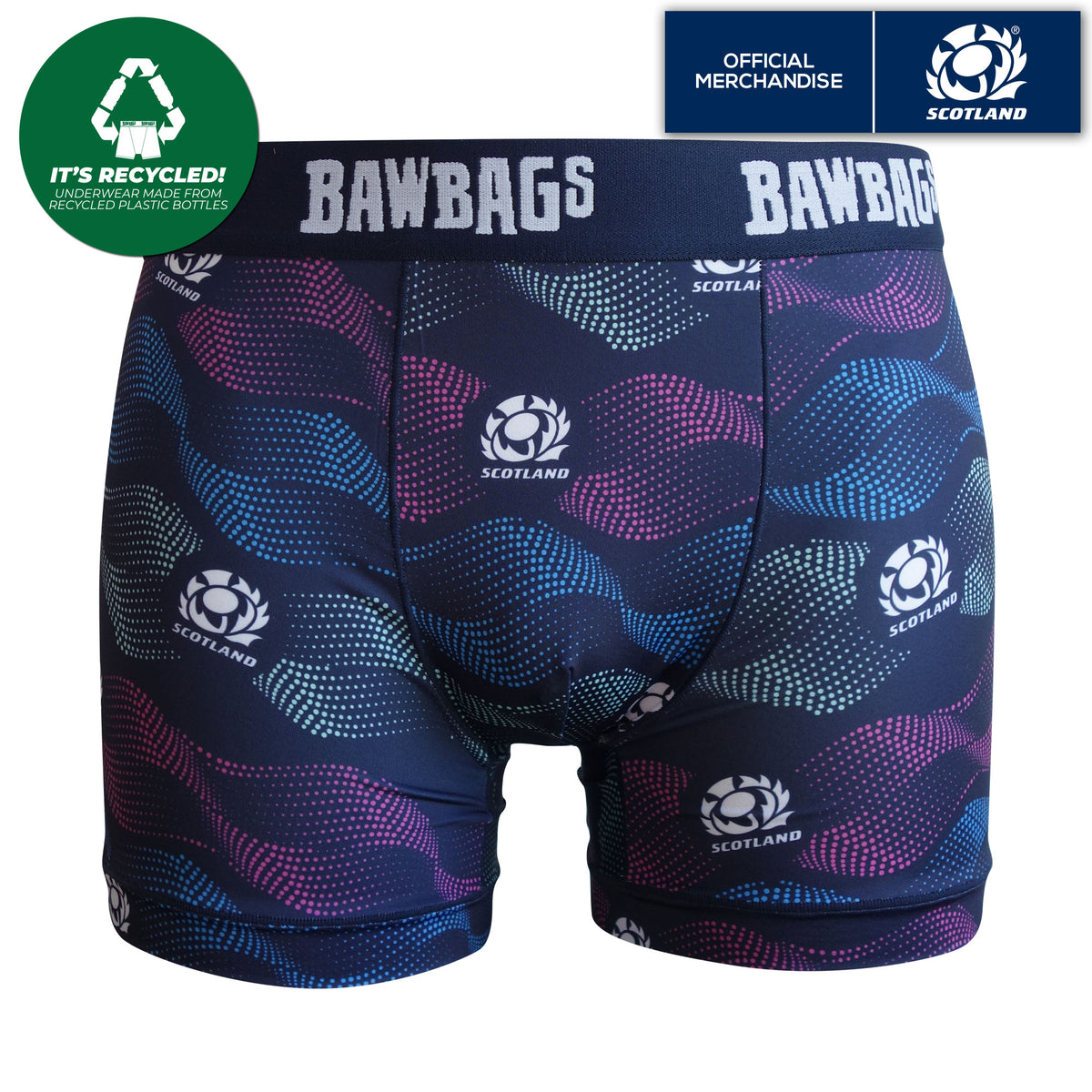 Cool De Sacs Scotland Rugby Dots Technical Boxer Shorts