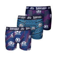 Cool De Sacs Scotland Rugby Front Row 3-Pack Technical Boxer Shorts