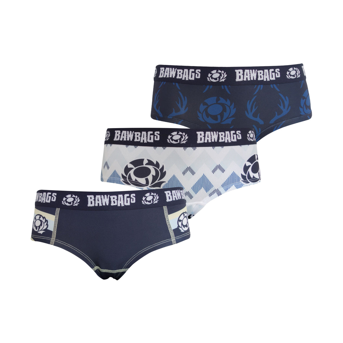 Women's Cool De Sacs Scotland Rugby Murrayfield 3-Pack Technical Underwear