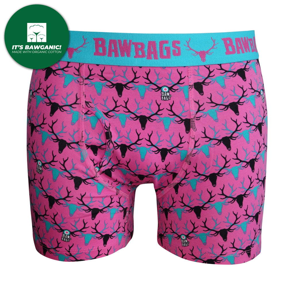 Stag - Pink Cotton Boxer Shorts