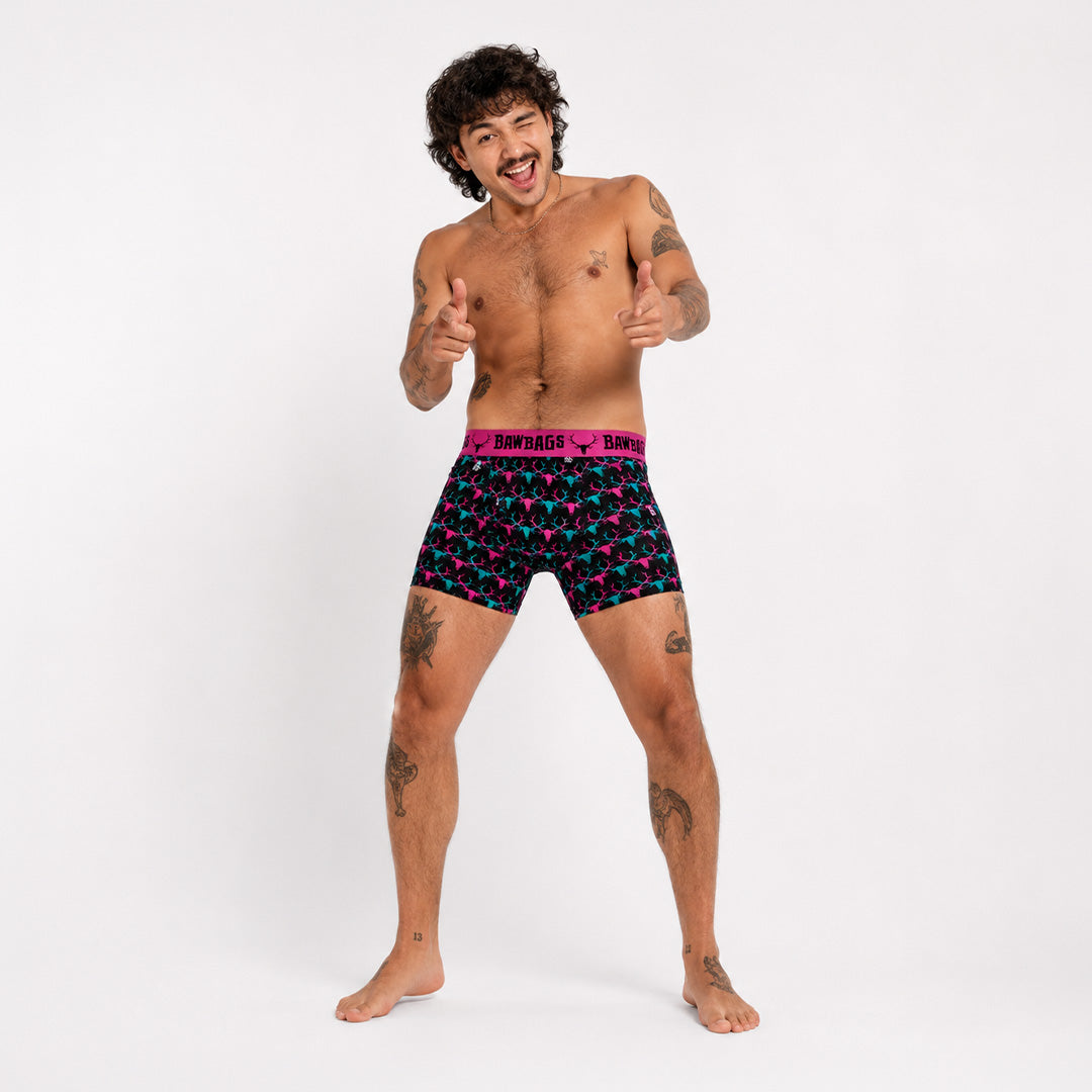 Stag - Black Cotton Boxer Shorts