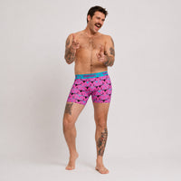 Stag - Pink Cotton Boxer Shorts