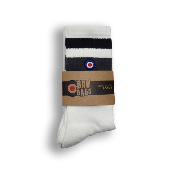 Stripe White/Black Socks