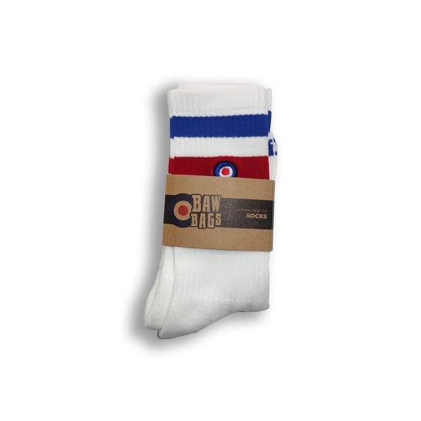 Stripe White/Blue Socks