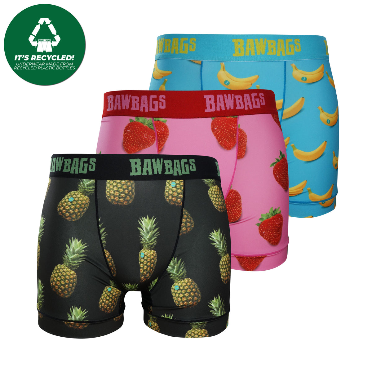 Cool De Sacs Fruit Bowl 3-Pack Technical Boxer Shorts