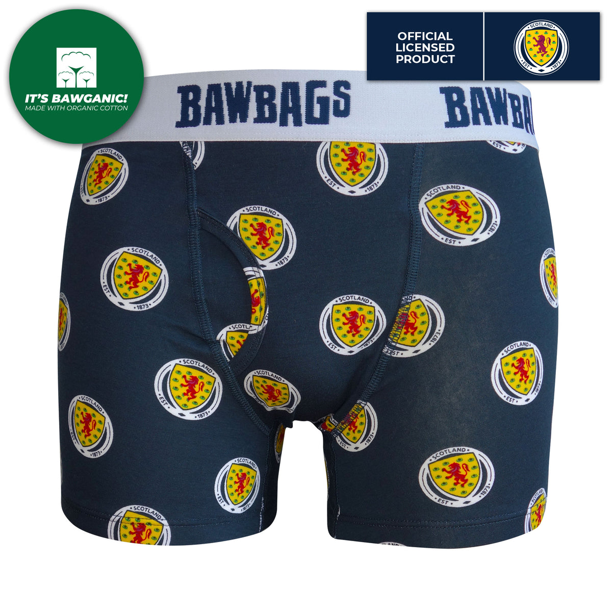 Kids Scotland National Team - Badge Cotton Boxer Shorts