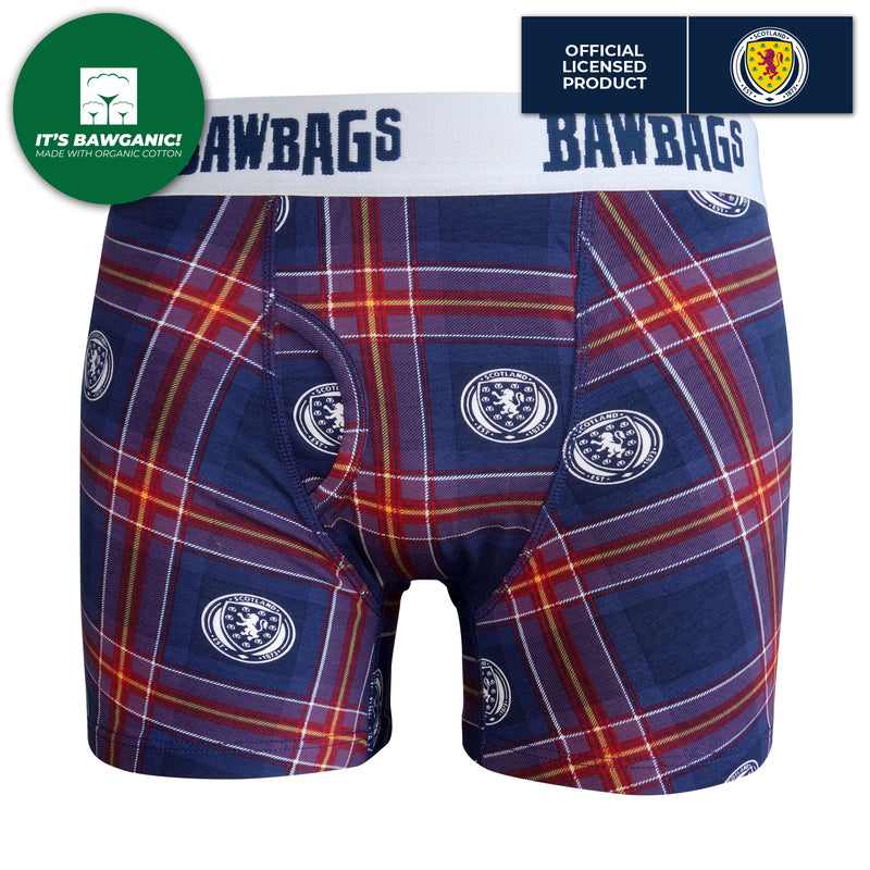 Scotland Football Tartan Boxer Shorts, Briefs - Bawbags