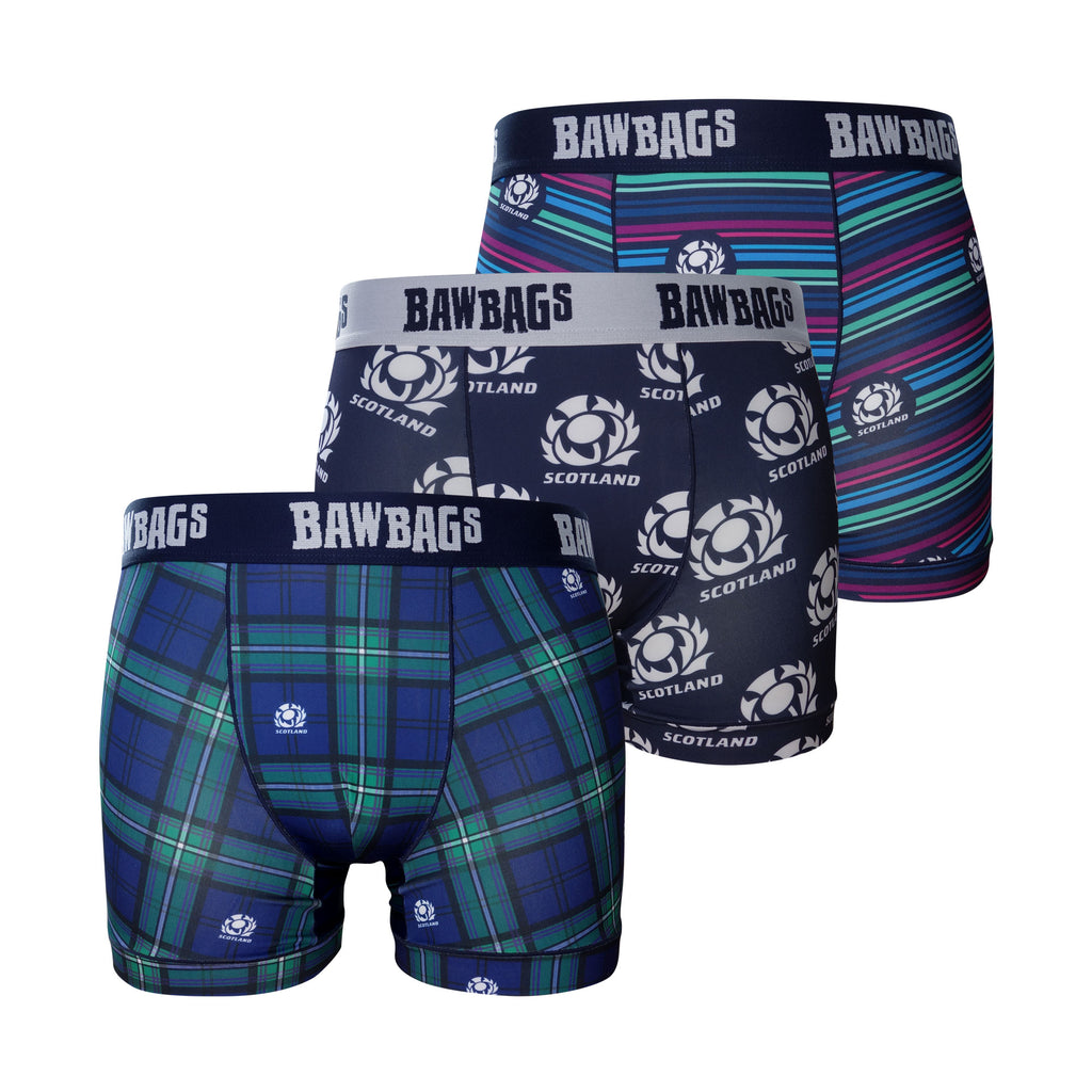 Cool De Sacs Scotland Rugby 3-Pack Technical Boxer Shorts