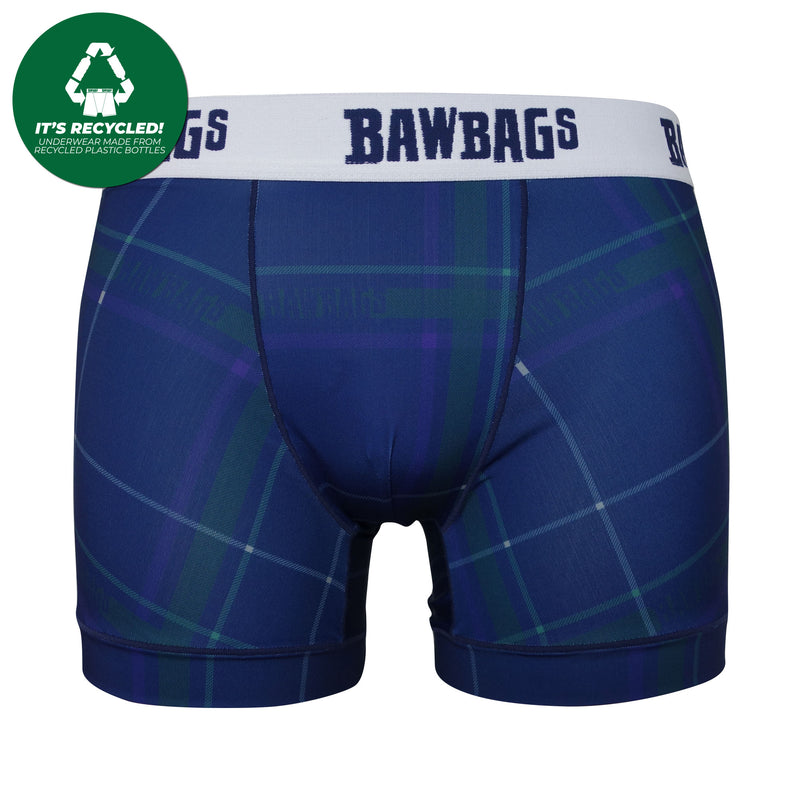 Cool De Sacs Tartan Blue Boxer Shorts - Bawbags