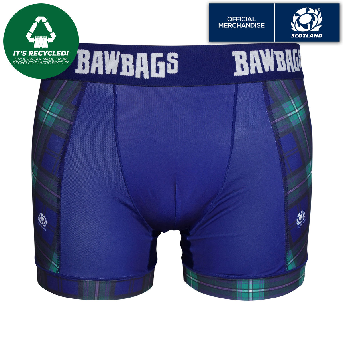 Cool De Sacs Scotland Rugby Team Tartan Technical Boxer Shorts