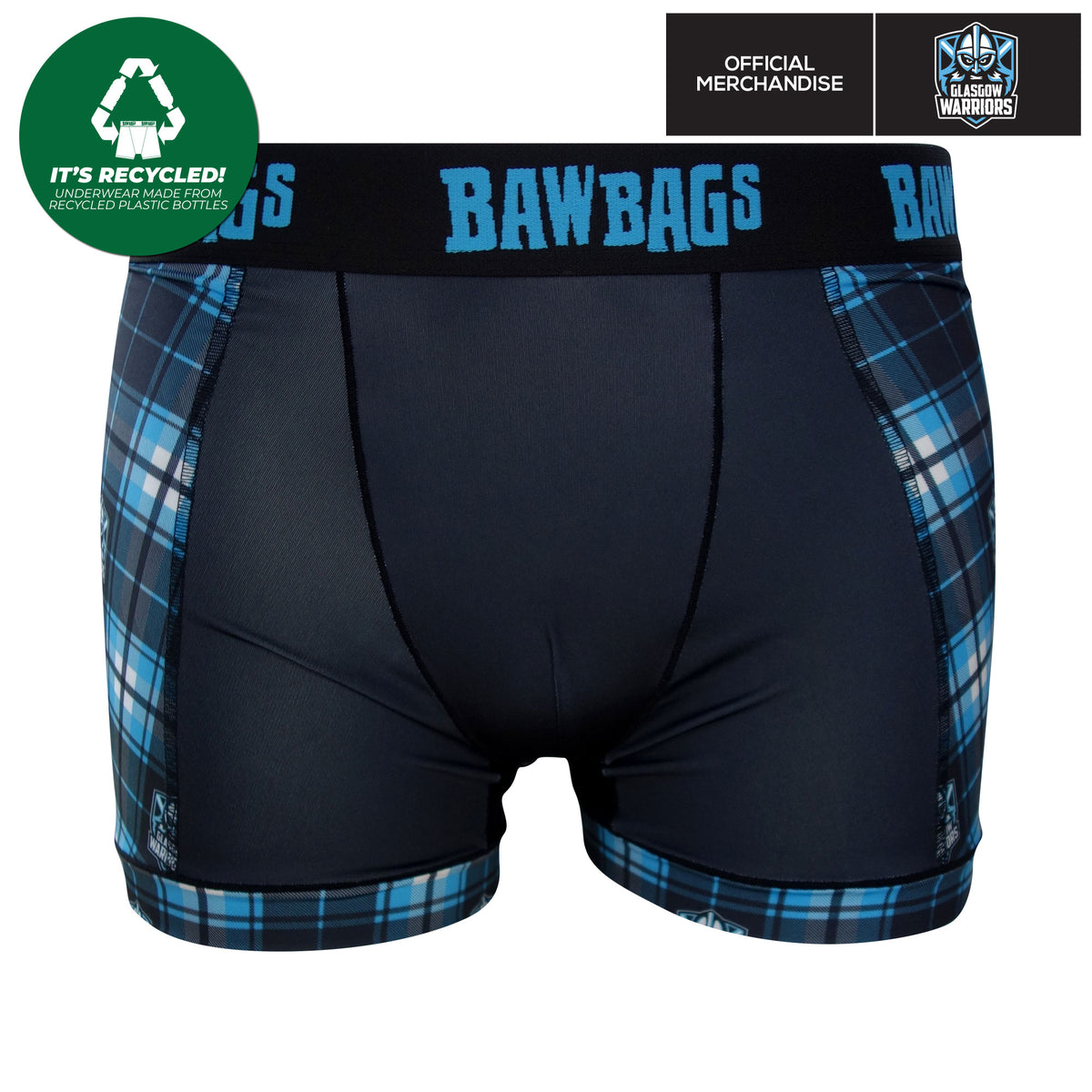 Cool De Sacs Glasgow Warriors Team Tartan Technical Boxer Shorts