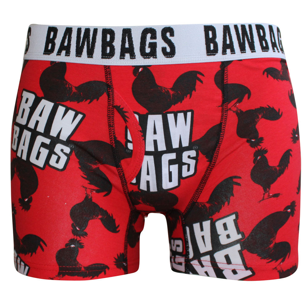 Cock Boxer Shorts - Red - Bawbags 