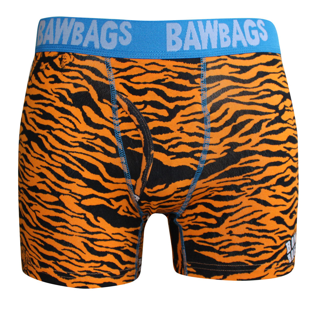 Tiger Boxer Shorts - Orange - Bawbags 