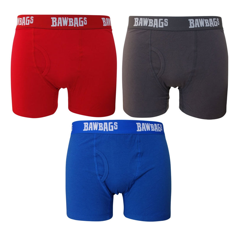3 Pack of Colour Block Boxer Shorts, Briefs - Bawbags